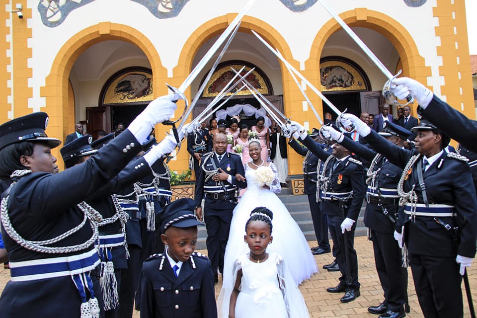 Swords shine as KMP Commander Moses Kafeero weds fiancée Mary Nakayita