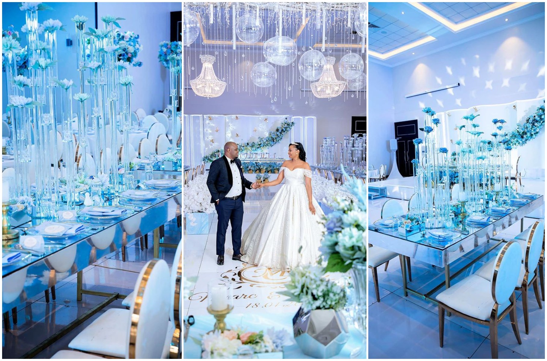 Wedding Decor: Heavenly Shades Of Blue As Mark Weds Cynthia At Mestil Hotel