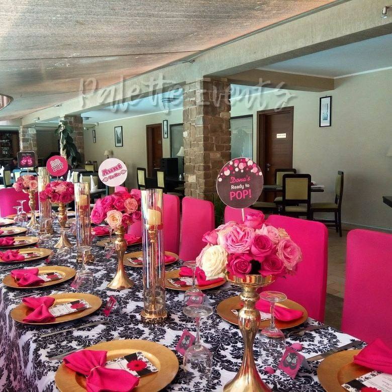 Photos: Donah's Push Party,  Pink, black and Gold theme Decor theme