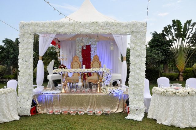 Samuel & Esther's Classic Gold, Red And White Inspiring Decor Theme By Evannah Events