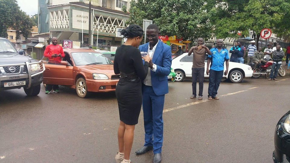 Love In The Air As Former Kyambogo University Guild President Proposes To His Girlfriend