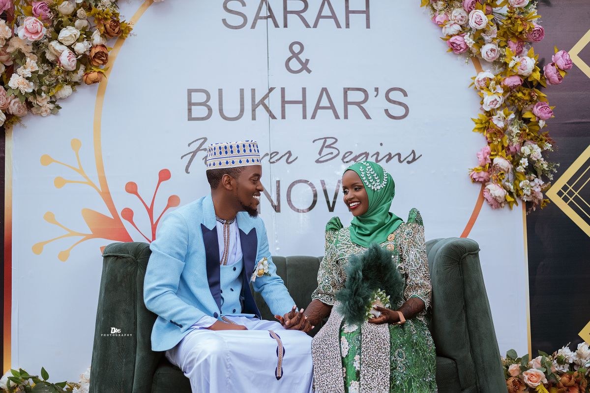 Photos: Sarah stars in traditional union with Buhkar