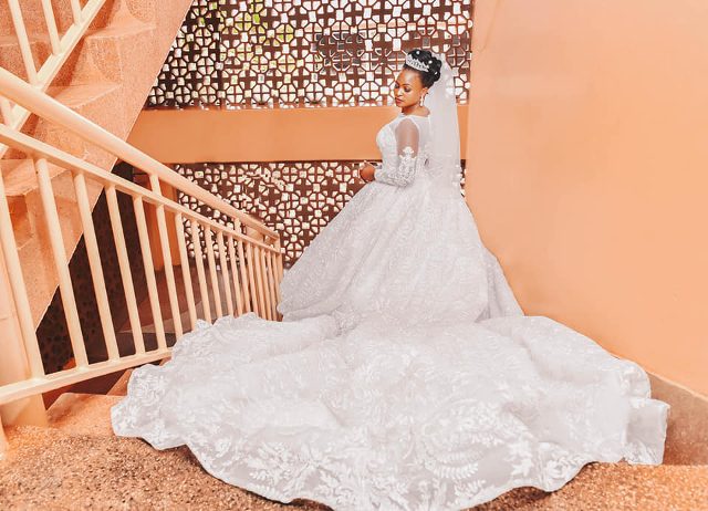 A stunningly beautiful Maggie on her wedding day with Robert, Zebra Images