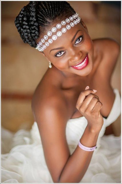 A beautiful brides dressed by Bridal Lounge Kampala