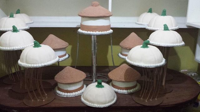 A customary wedding cake made by New Day Bakery & Catering Services