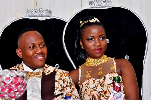 A bride and groom clad in changing outfits at their reception, Gerry Wedding Planners