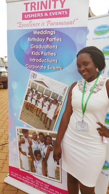 Nassuna Trudy, the team leader at Trinity Ushers