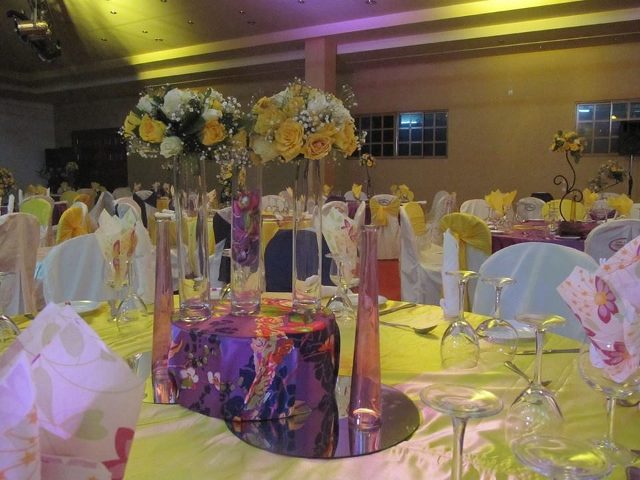 Yellow Theme Wedding Reception Decor