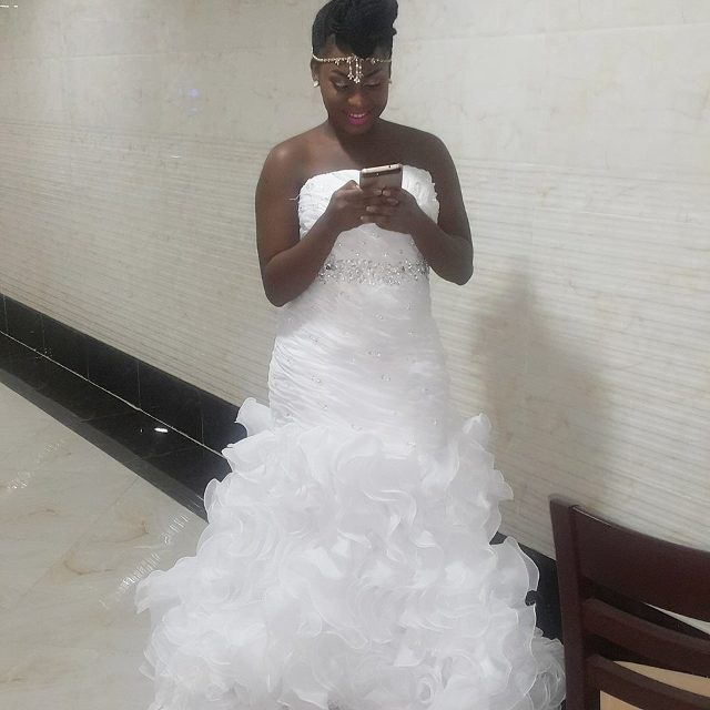 Marmaid gowns with ruffles at Destiny bridals boutique