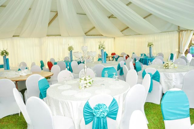 Round table & tent event decorations by Blessed HANDS DECOR Services