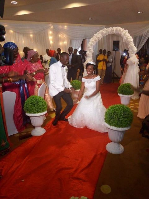 Moses Kasirye and his wife dance to the rhythm powered by Real Sounds