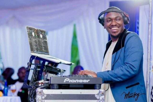 Dj Moustey Mustapha of Real Sounds on the turntables