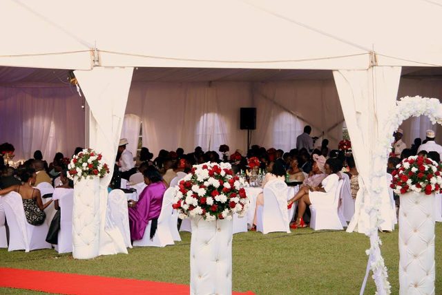 Wedding tents for Steve and Kiona's wedding by Henhar Service