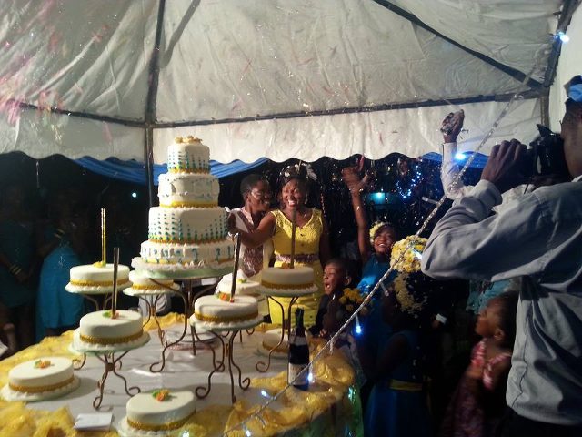 A wedding cake supplied by Elieonai Cakes