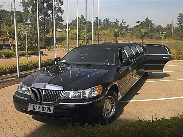The black classic limousine from Wedding Car Hire Uganda