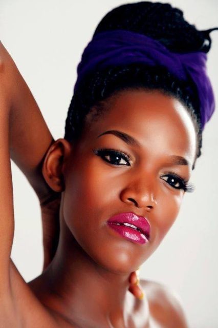 Ugandan model with makeup by Salon lords and ladys