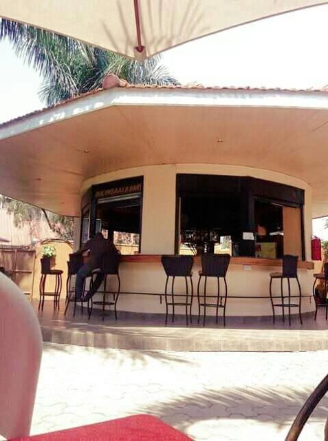The outside bar area at Sir Jose Hotel
