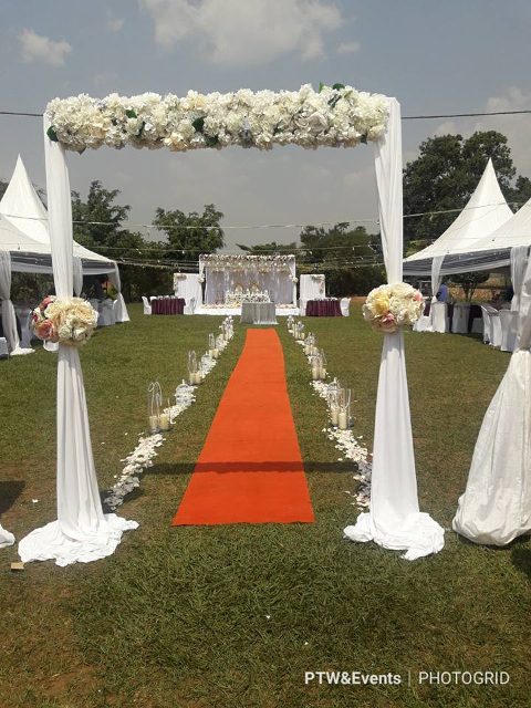 Walk way wedding decorations by PTW & Events