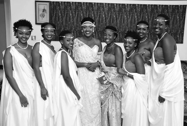 Patricia & the maids during her Gushaba in Mutungo, Kampala captured by Globetek Entertainment