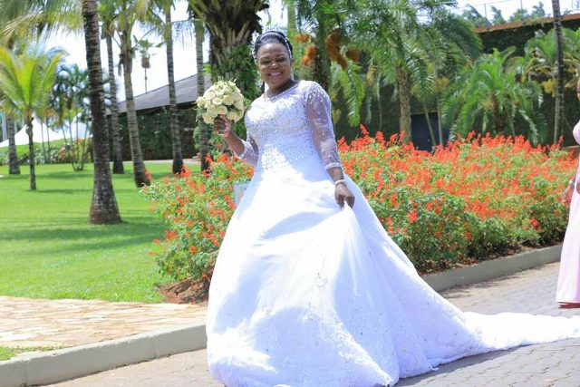 A bride in a wonderful gown from Aggie's Bridals