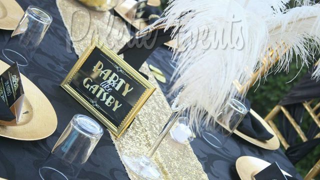 Diana's Bridal Shower Blue & Gold Theme