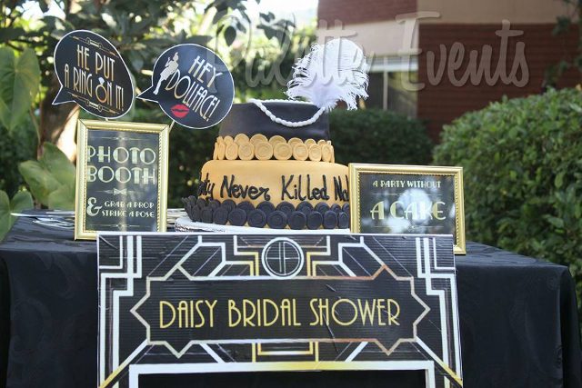Diana's Bridal Shower Blue & Gold Theme