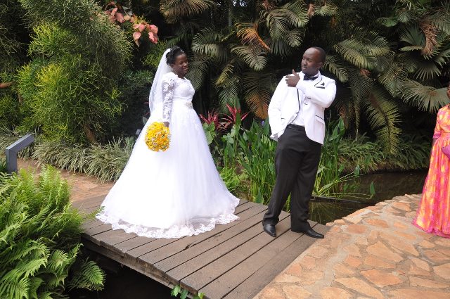 Aurthur and Ritah during their photo shoot in Munyonyo