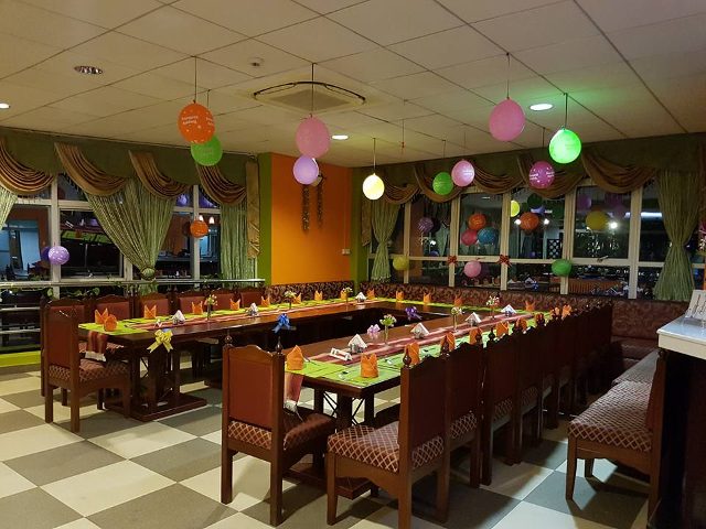 Inside the walls of Aangan Indian Restaurant