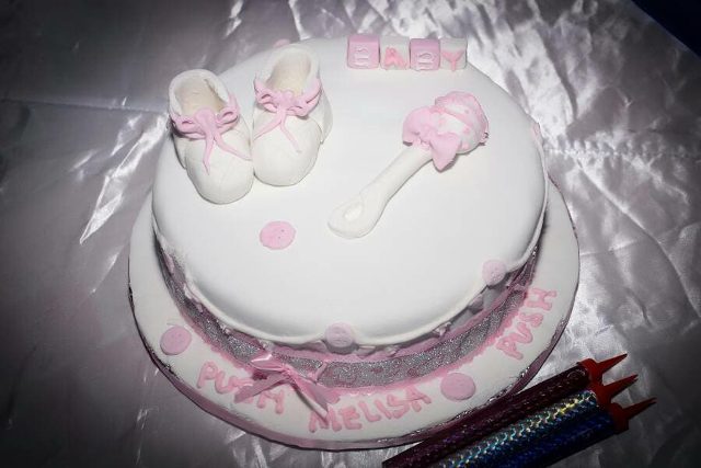 Mellisa's baby shower cake at Tal Cottages