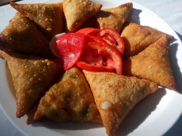 Samosa snacks by Hotel International in Muyenga
