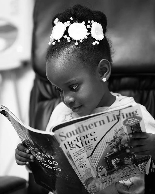 A beautiful flower girl during a salon session, shots by Nelly Salvatore Photography