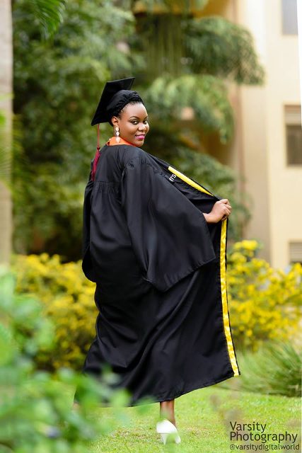Monic on her graduation day, photo by Varsity Digital World