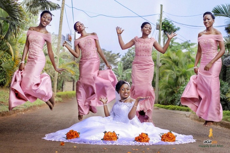Photos: Glamour at Babirye's Wedding Photo Shoot With The Maids