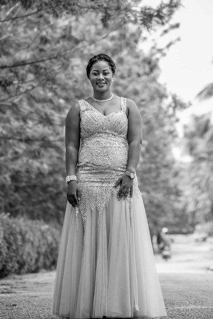 TV & Radio presenter Sharitah Mazzi Mawanvu dressed by City Bridals