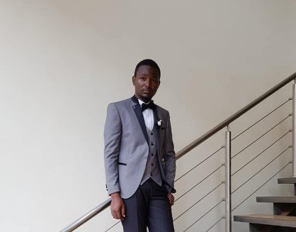 A black and grey tuxedo from City Grooms