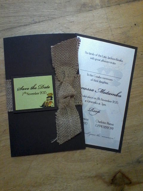 Traditional wedding invitation cards