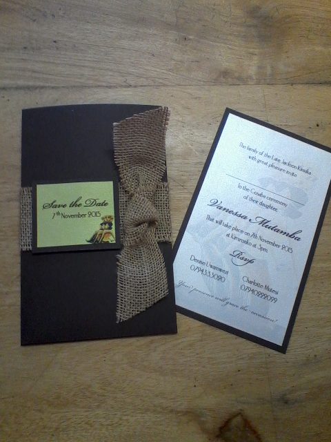 Traditional wedding invitation cards
