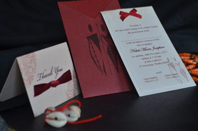 Traditional wedding invitation cards