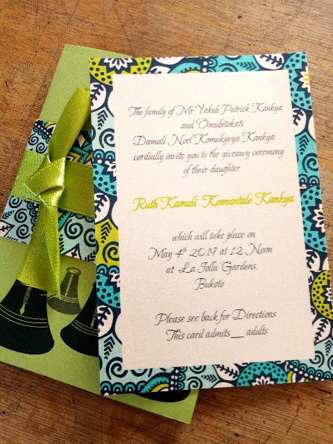 Traditional wedding invitation cards