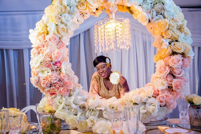 Coral + Gold + White Baby Shower