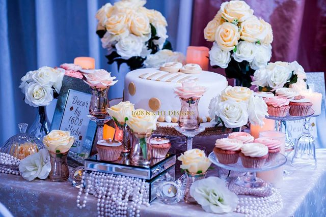 Coral + Gold + White Baby Shower