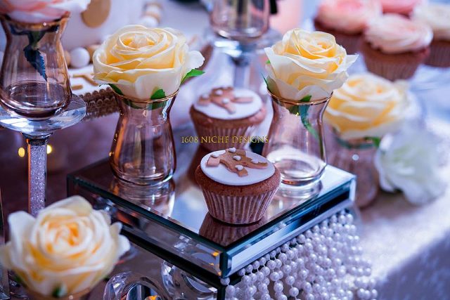 Coral + Gold + White Baby Shower