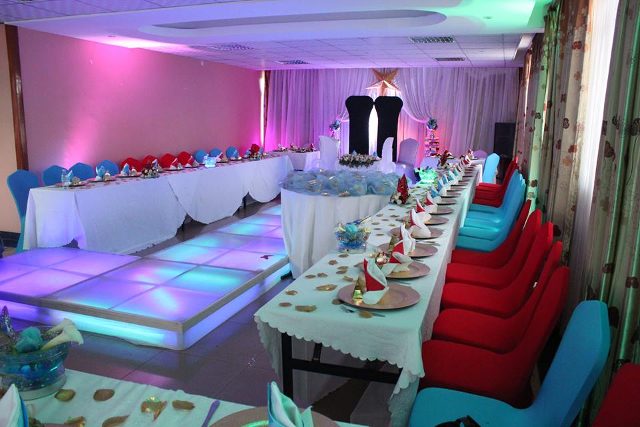 Beautiful wedding decorations at Jevine Hotel
