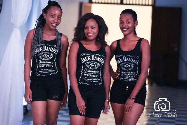 Beautiful girls at the Jack Daniels whiskey party in Kampala, shots by Access Films
