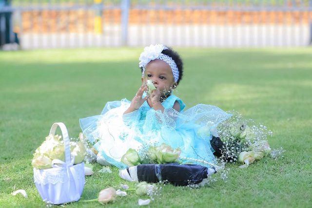 Mark and Julian's baby on their wedding day, Photo by Access Films