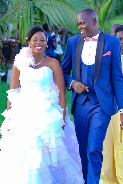 Sandra and Joseph on the wedding day at One Love Beach Busabala